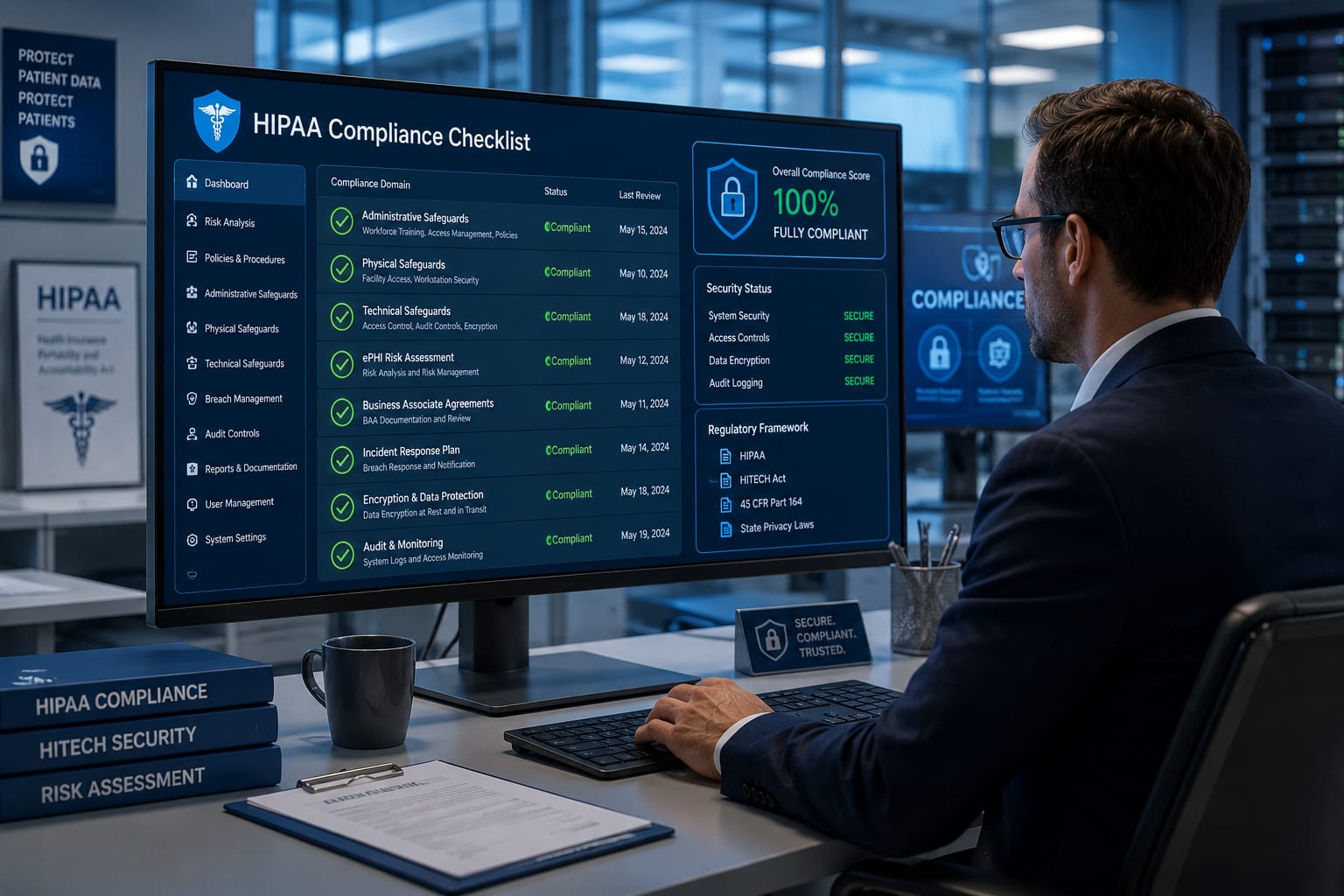 Featured cover image for the article: HIPAA Security Rule Compliance Checklist for Healthcare IT Teams in 2026