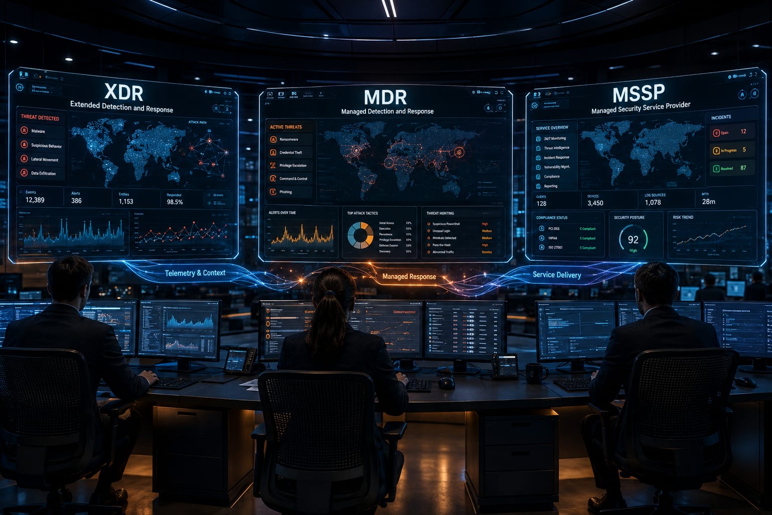 Featured cover image for the article: The Difference Between XDR, MDR, and MSSP: Which Model Is Right for Your Organization